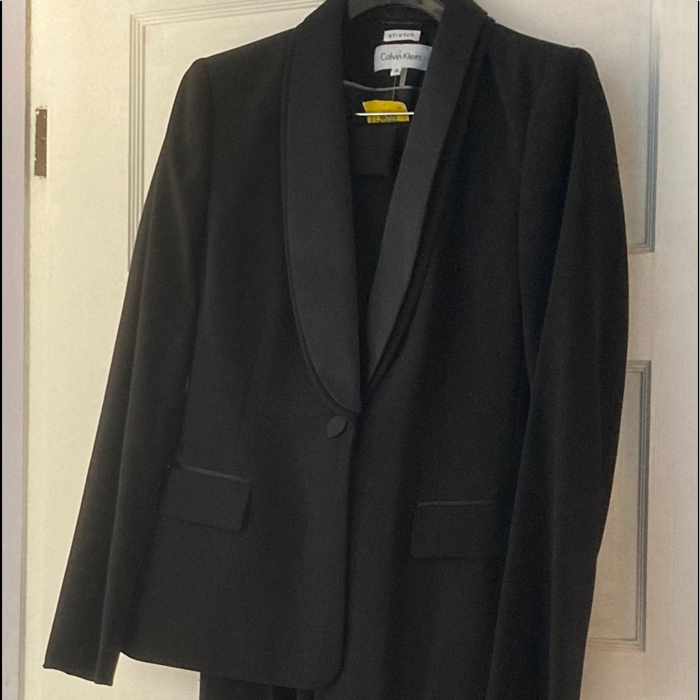Calvin Klein tuxedo pants suit